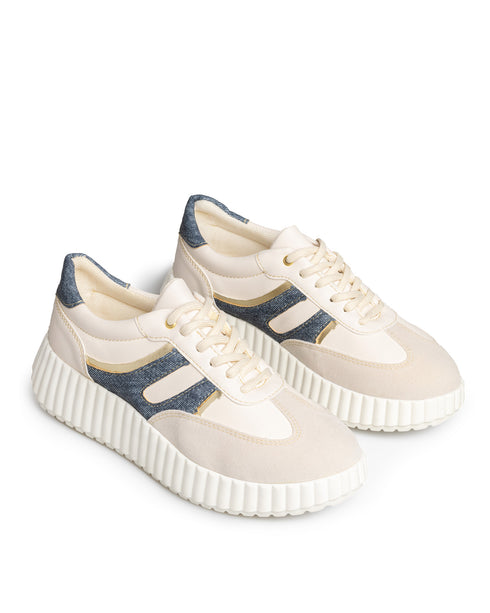 Tenis Latte Multicolor Suela Líneas 2519